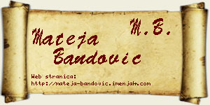Mateja Bandović vizit kartica